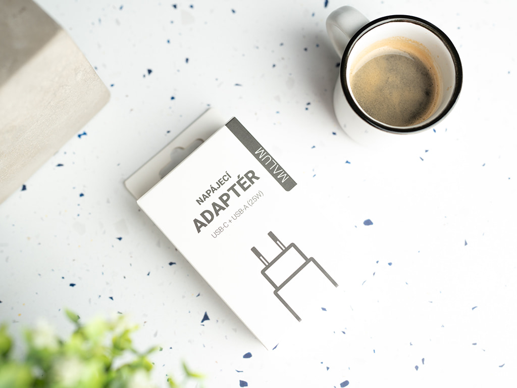 Nabíjecí adaptér USB-C a USB-A (25W) - MALUM - 1